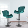 2PCS Adjustable Breakfast Bar Stools Velvet Chair Swivel Lift Kitchen Chair
