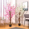 5FT Large Artificial Cherry Peach Tree Blossom Flowers Potted Plant In/Outdoor