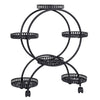 Tall Metal Plant Stand Wrought Iron Circular Planter Shelf Mobile Flower Rack UK