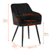 2x Dining Chairs Upholstered Velvet Metal Legs Reception Accent Chair Armchair
