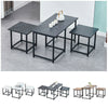 Set of 3 Coffee Table with 2 Stools Set Nesting Table Living Room Office Lounge
