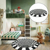 Round 3D printed Vortex Illusion Anti-slip Living-room Rug Carpet Floor Door Mat