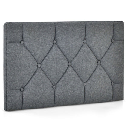 Upholstered Headboard Wall-mounted Sponge Padded Headboard Linen Fabric Surface
