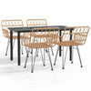 5 Piece Garden Dining Set Poly Rattan B3E7