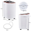 White Portable Washing Machine Mini Single Tub Washer for Flats Dorm Camping