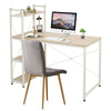 Home Office Computer Desk Wood Desktop Table Study Workstation W/ Side Shelves