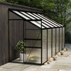 Half Walk-in Greenhouse Alu with Base Frame Lean to Wall Grow House Garden Shed