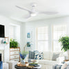 Dimmable 52 inch Ceiling Fan Light LED Lamp with Remote 6 Speed 3-Blades Cooling