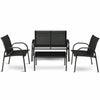 4PCS Outdoor Furniture Bistro Set Garden Patio Loveseat Table & Chair Set