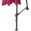 3m Garden Cantilever Parasol Banana Umbrella Crank & Tilt,w/Cross & Fan Base Set