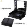Studio Artist Train Rolling Makeup Case LED Light Mirror Adjustable Leg Lockable