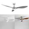 52 INCH Ceiling Fan with 3 Color Light 3 Blades LED Lighting Remote Control Fans
