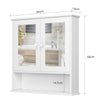 Bathroom Mirror Cabinets Wall Mounted Storage Cupboard Storage Unit with 2 Doors
