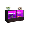 LED Sideboard High Gloss Buffet Cupboard Drawers Cabinet TV Unit For Living Room