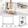 6ft Heavy Duty Clothes Rail Display Garment Rack Dress Hanging Shoes Shelf Stand