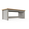 Modern Coffee Tea Side End Low Table Shelf Storage Grey Oak Living Room