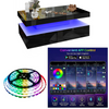 High Gloss LED Coffee Table With Storage 2 Drawers Modern Living Room Furniture