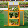 Garden 3 Tier Greenhouse Wood Polycarbonate Cold Frame Flower Plant Growhouse UK