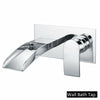 Modern Chrome Bath Tap Basin Sink Wall Mounted Waterfall Bathtub Mixer Faucet