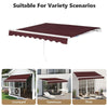 Outdoor Garden Awning Manual Canopy Patio Retractable Sun Shade Shelter350X300cm
