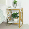 Heavy Duty Marble Side Table Console Table Geometry Tube Stand Raised Shelf Home