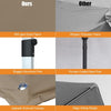 3M Patio Offset Umbrella Cantilever Parasol w/ Cross Base Tilting Market Parasol