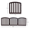 3-Panel Wooden Dog Gate Freestanding Pet Fence Baby Folding Safety Barrier