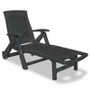 Sunlounger Footrest Plastic Outdoor Recliner Chair Garden Bench Seat Multicolor