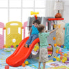 Baby Toddler 2-Step Castle Slide Kids Indoor Outdoor Play Set W/ Basketball Hoop