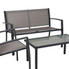 4 piece Grey Outdoor Garden Chair Table Conversation Lounge Furniture Patio Set