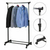 Garment Rack Single Adjustable Portable Clothes Rail Hanging Storage Rail Stand