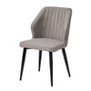 2/4/6pcs Dining Chairs Set Faux Leather Seat Back Metal Legs Kitchen Chair