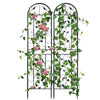 2x Rustproof Metal Garden Trellis Screening Panels Climbing Plant Support Frame