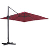 XL 3x3m Square Banana Parasol Outdoor Garden Patio Cantilever Hanging Umbrella