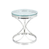 Tempered Glass Tea Coffee Table Side Small End Stand Teapoy Desk Metal Pedestal