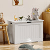 Large White Wooden Toy Box Kids Room Bedroom Storage Organiser Chest Lid Ottoman