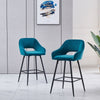1/2X Velvet Bar Stools Breakfast Chairs Bar Chairs High Counter Kitchen Stools