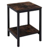 Industrial Bedside Table Vintage Side Cabinet Shelf Rustic Metal Storage Rack UK