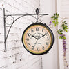 Double Sided Indoor Garden Kensington London Wall Clock Intside Bracket
