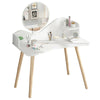 Modern Dressing Table w/ Mirror Organiser Set 3 Drawers Vanity Makeup Desk Wood