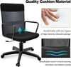 Home Office Chair Leather Computer Chair Adjustable Study Chair with Arms Black