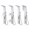 Bathroom Shower Thermostatic Shower Panel Column Tower With Body Jets Twin Head