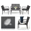 Outdoor Garden Textiles Furniture Conservatory Sets with Table and Chairs for 4