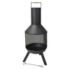 Large Outdoor Patio Garden Portable Black Metal Chimney Fireplace Log Burner Set