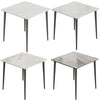 Industrial Dining Table Marble Effect Top Kitchen Eating Table 4 Seater Home