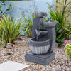 Electric Outdoor Fountains Garden Rockfall Water Feature Cascading Fountain uk