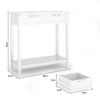 Modern Console Table 2 Drawer w/Shelf Dressing Table Hallway Hall Desk Furniture