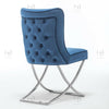 Vanquish Premium Button Back Velvet Dining Chair Brampton Cross Legs Chrome 2023
