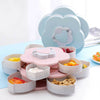 Snack Tray Petal Flower Candy Box Storage Containers Dried Fruit Plate Rotating