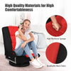 Folding Floor Gaming Sofa Chair 6-Position Adjustable Recliner Swivel Armchair